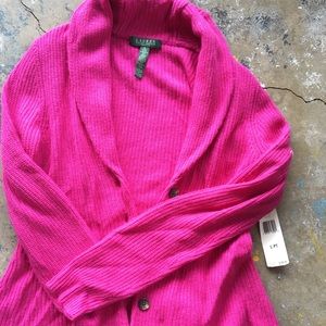 Fushia Pink sweater by ralp Lauren